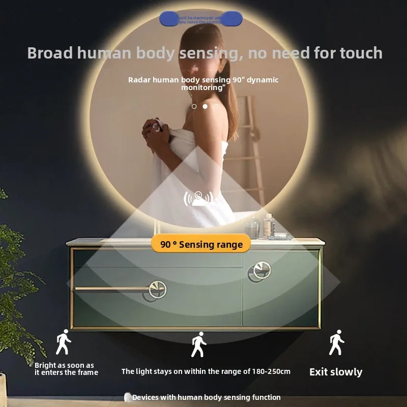 Smart Anti-Fog Round Vanity Mirror