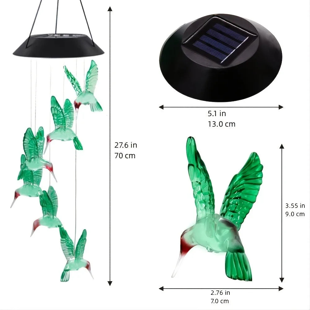 Solar Color Changing Wind Chime
