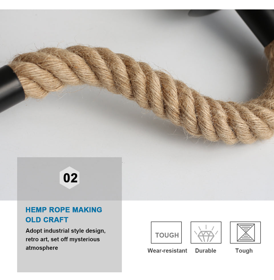 Retro Hemp Rope Wall Lamp