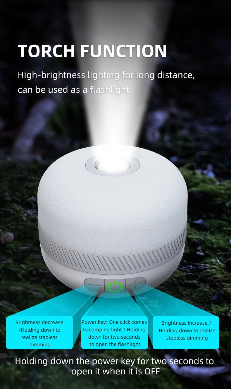 NATFIRE LV10 Camping Light USB C Rechargeable 230 Hours With 5 Colors