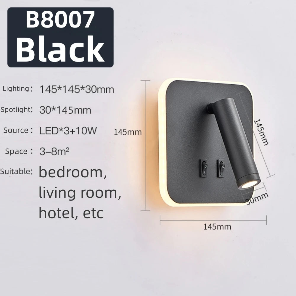 LED Wall Light 220V AC Backlight Rotating Adjustable Spotlight
