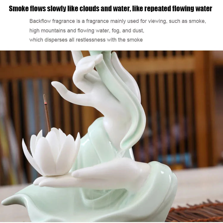 Buddha Hand Lotus Backflow Incense Stand