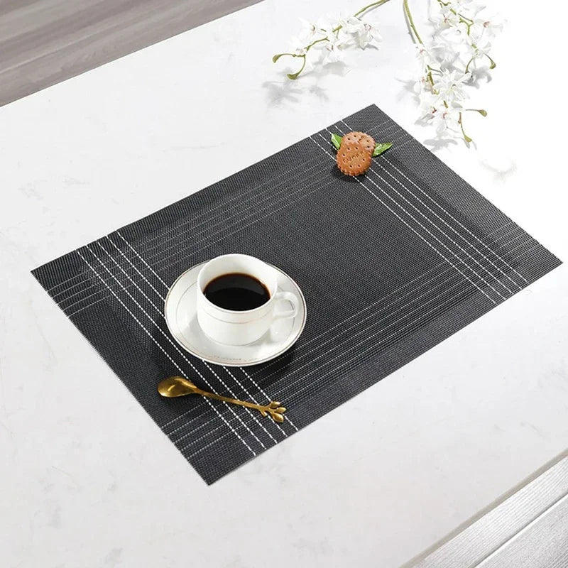 Washable Vinyl Woven Placemat Set