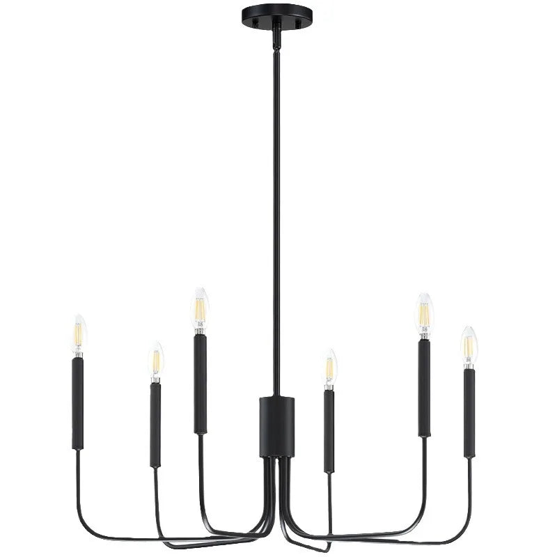 Retro Loft Candle Chandeliers Light Simple Iron Chandelier Pendant