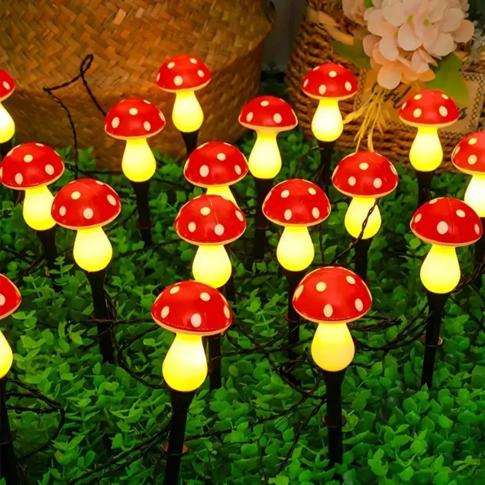 Solar Mushroom Garden Stake Lights
