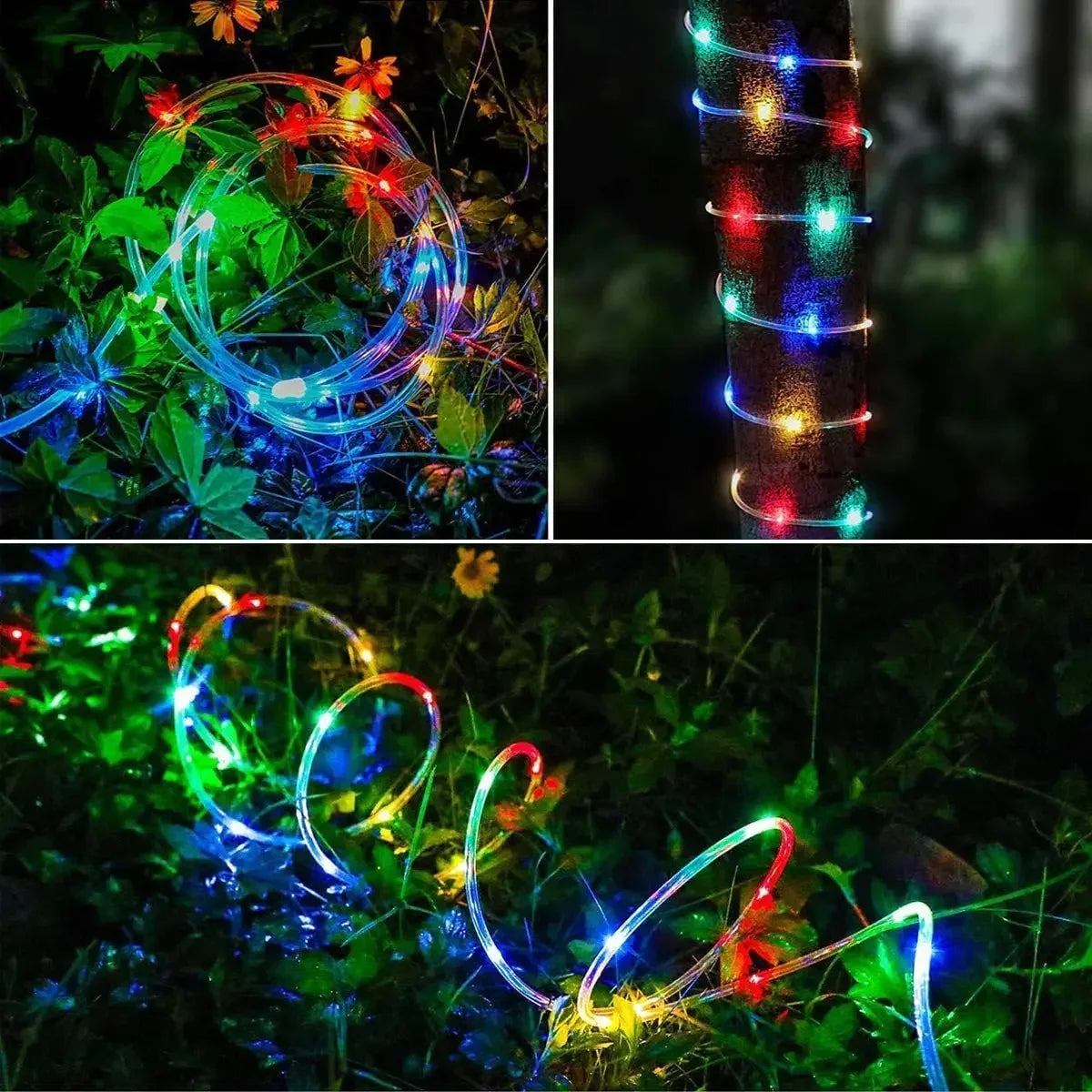 Solar Rope Garland String Lights
