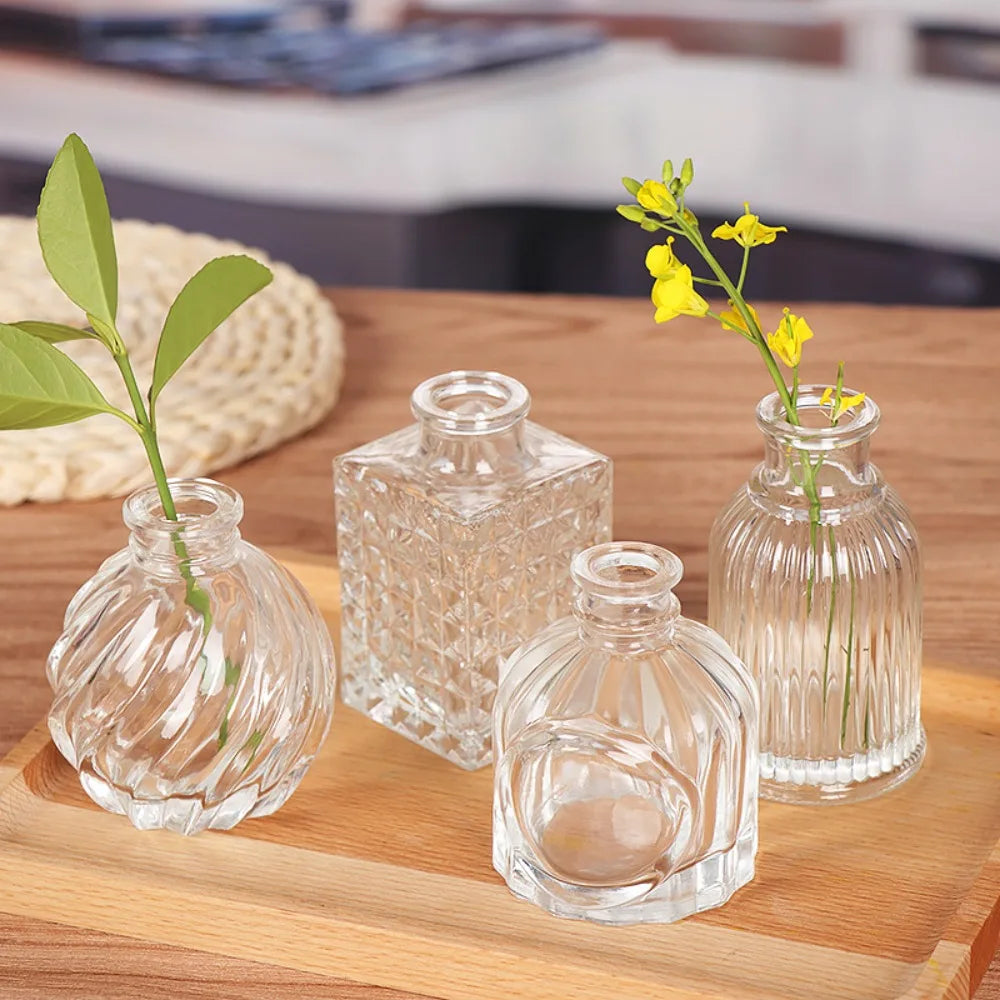 Mini Glass Bud Vase Set of 10
