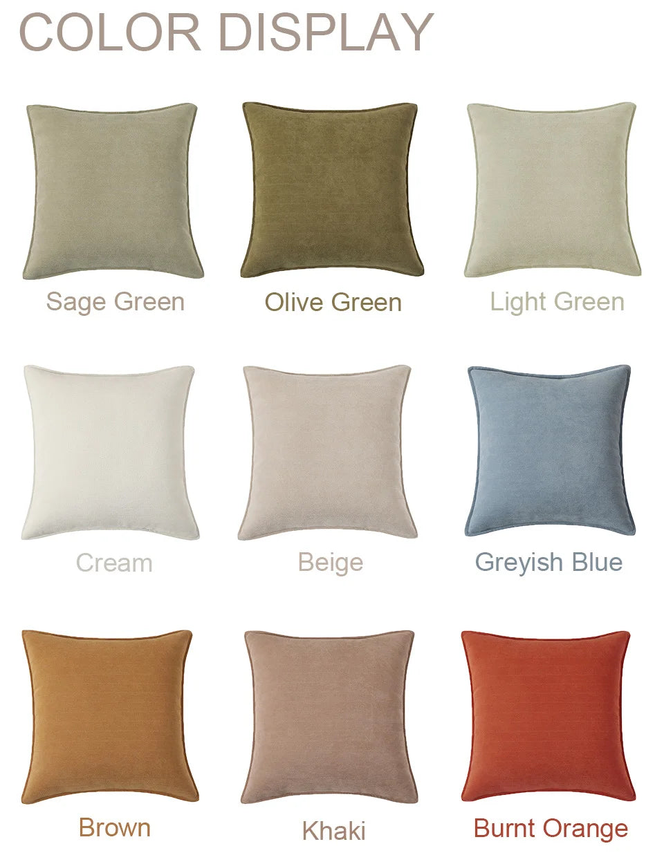 MACT Decorative Pillow Covers Soft Chenille Couch Throw Pillow