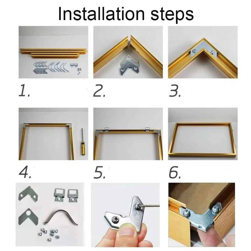 Customisable Metal Picture Frame Titanium Gold Silver Aluminium