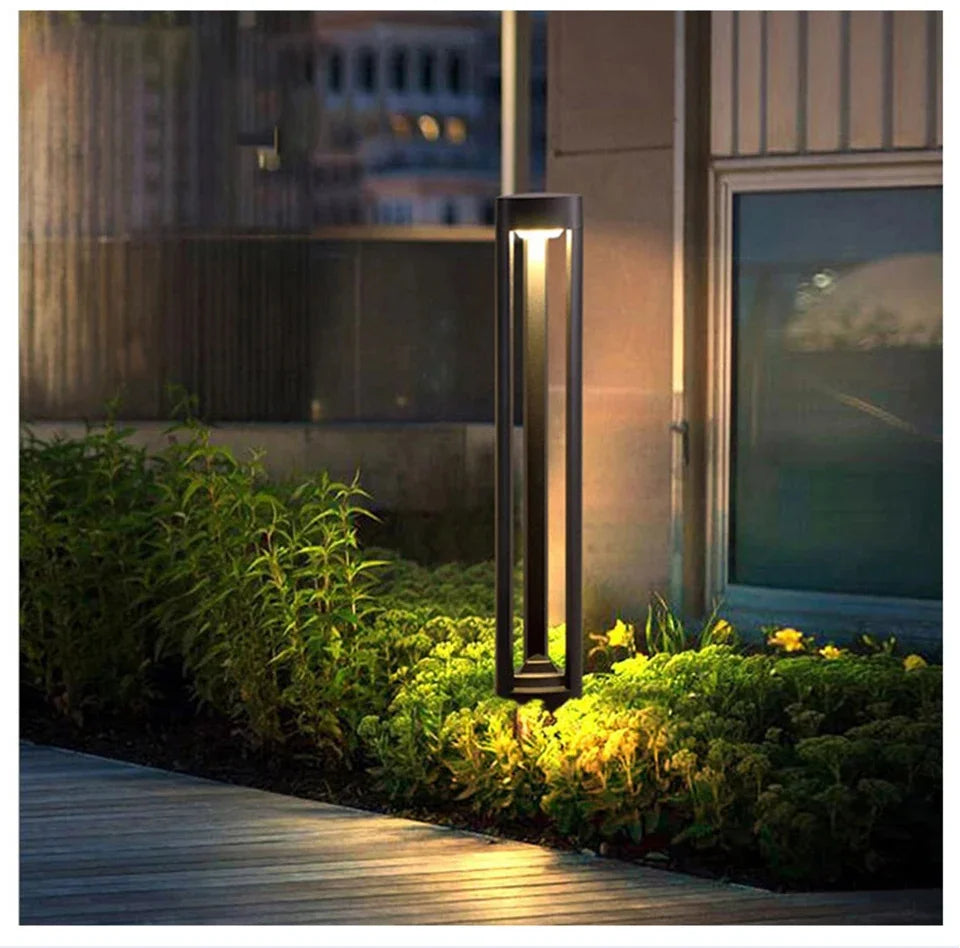Outdoor LED Bollard Landscape Light Black Garden Pathway Lighting