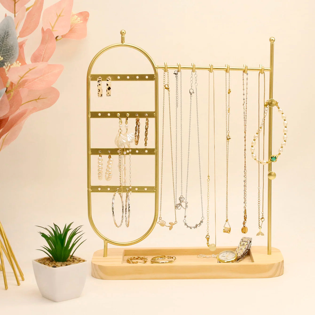 Solid Wood Jewelry Rack