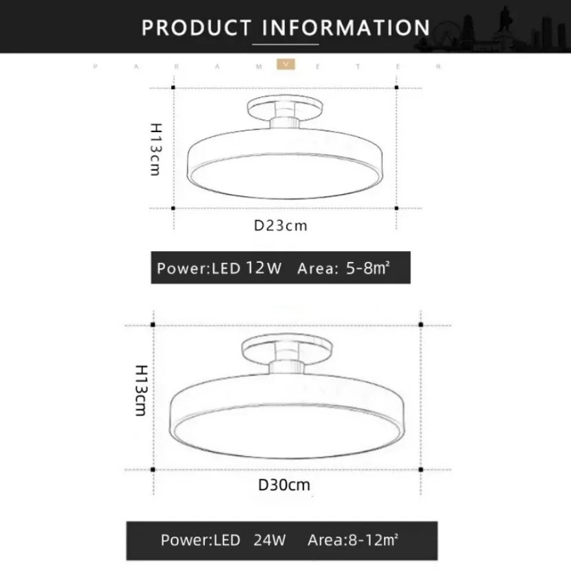 Circular Macaron Dimmable Ceiling Light