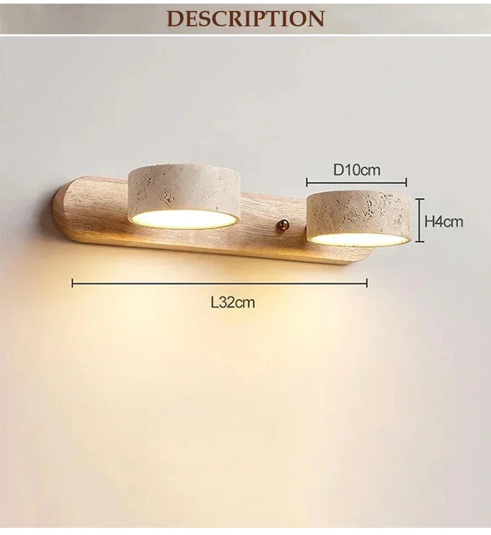 Travertine Stone Vanity Light