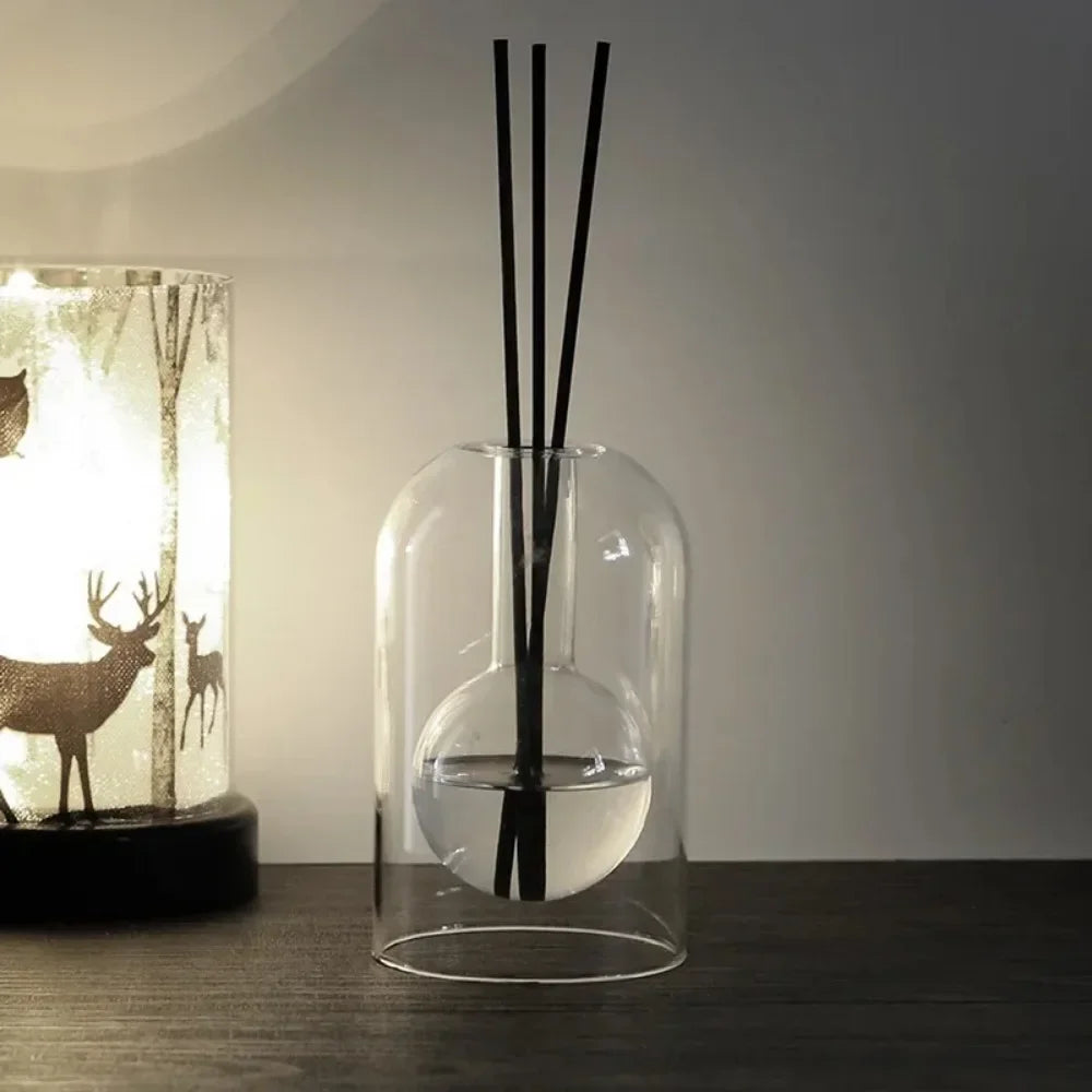 130/200ML Transparent Glass Aromatherapy Diffuser Bottle Glass Storage