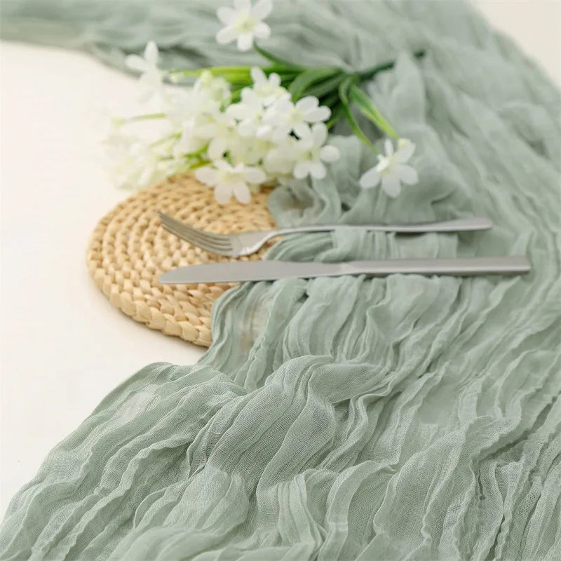 Boho Cheesecloth Table Runner