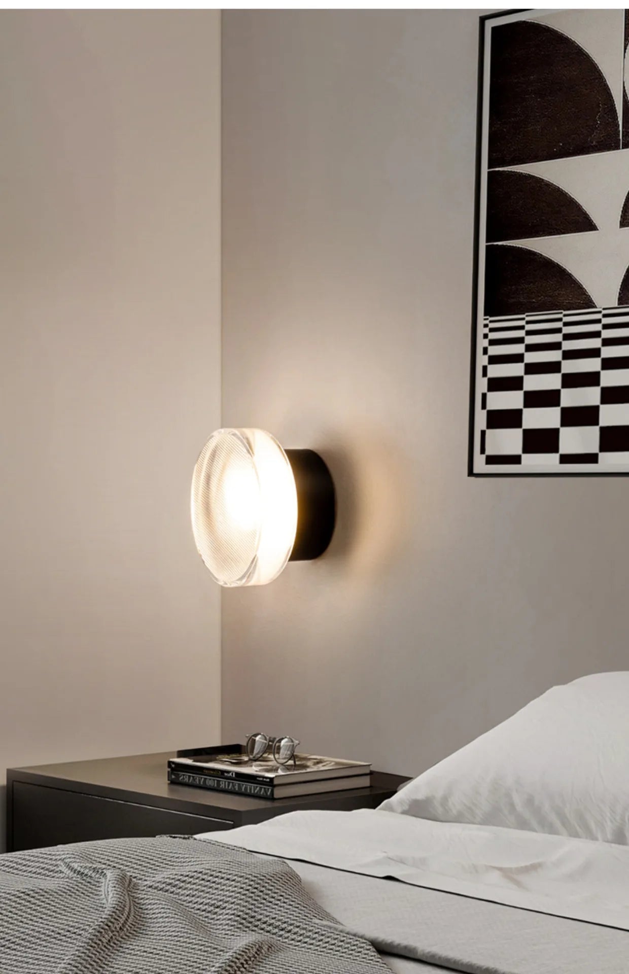 Modern Round Wall Lamp LED Acrylic Wall Light Sconce Living Room Aisel