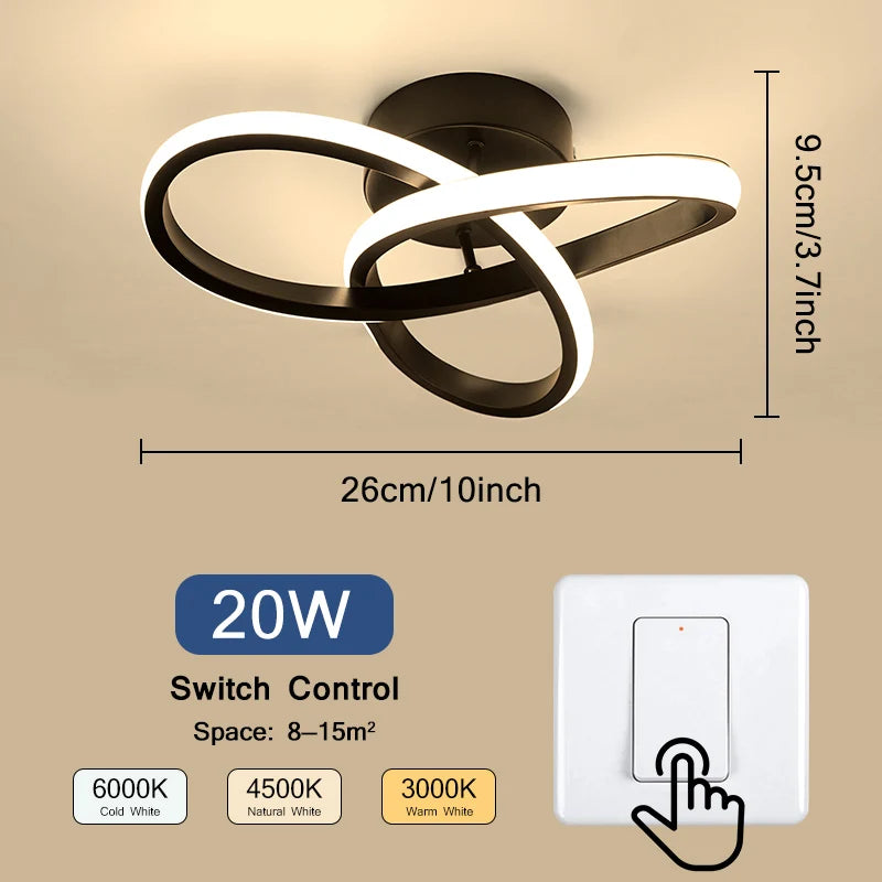 Modern Three Color LED Ceiling Lamp