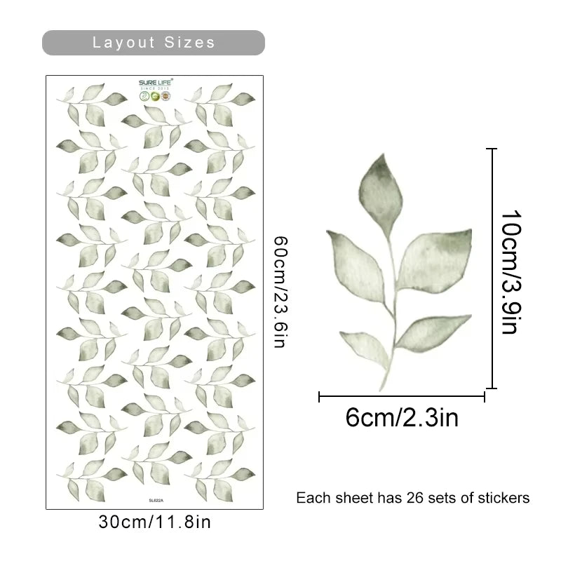 Boho Watercolor Flower Wall Decals
