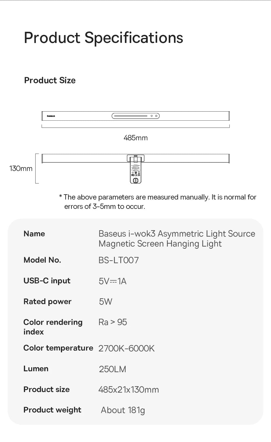 Baseus Magnetic Screen Light Bar