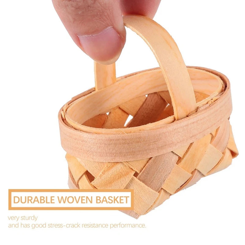Mini Woven Storage Baskets Set of 72