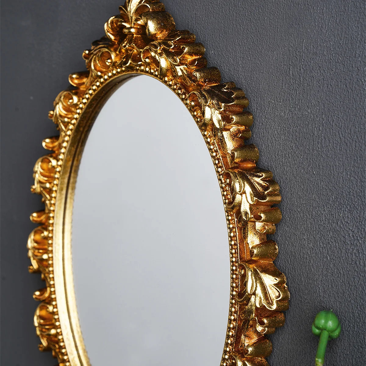Golden Oval Wall Mirror