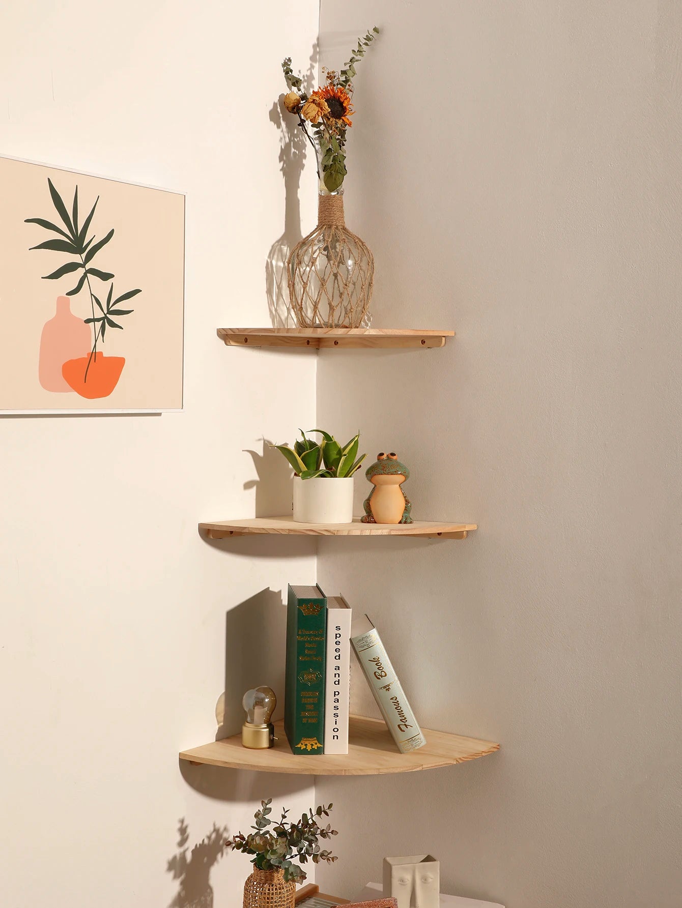 Scalloped Corner Floating Shelf
