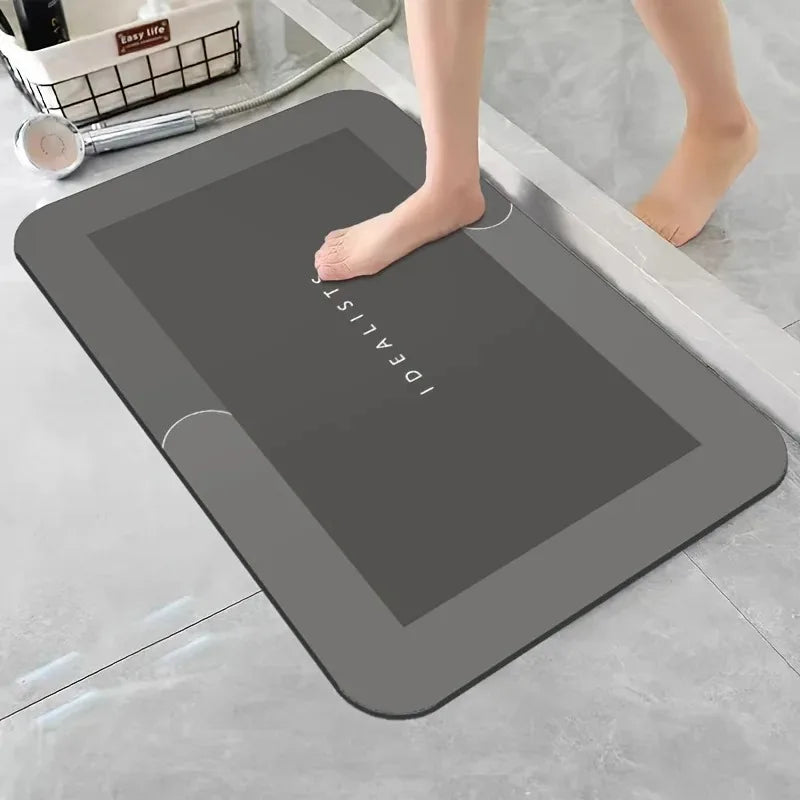 Diatomaceous Earth Bath Mat Super Absorbent Non Slip Fast Drying