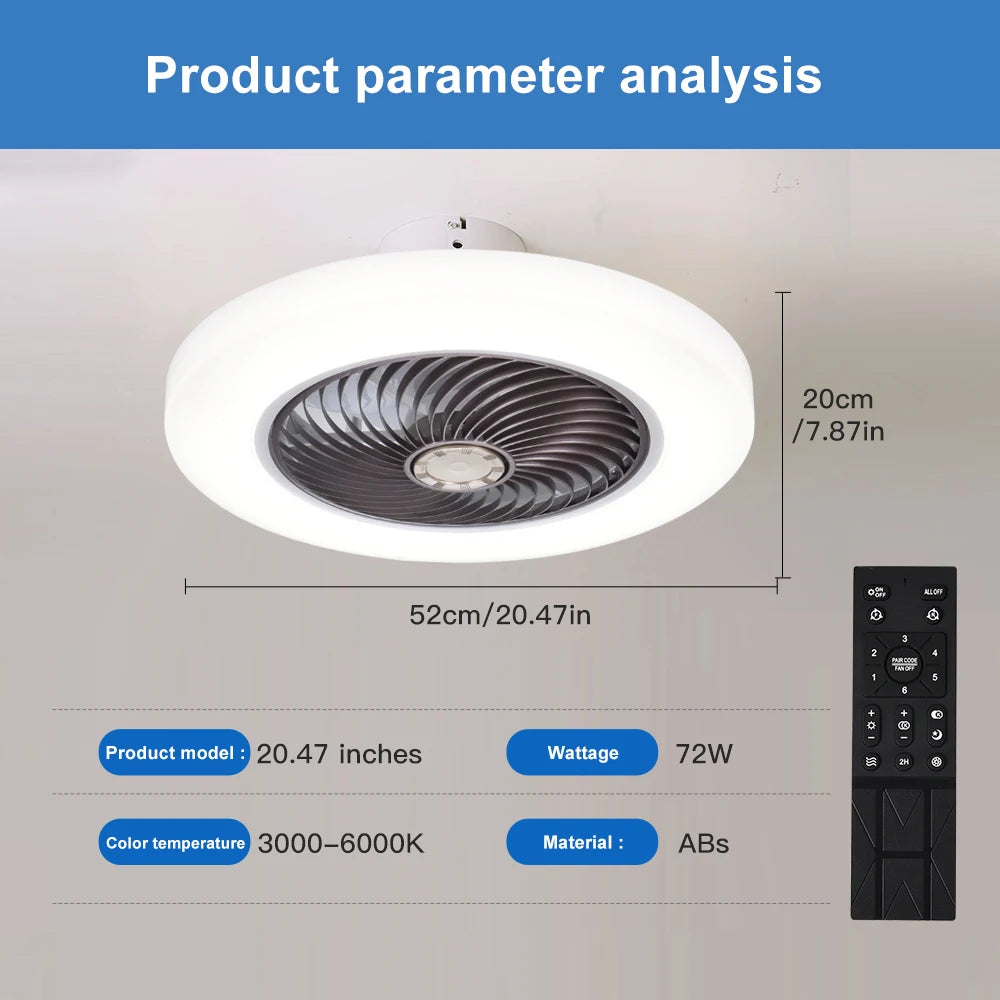 Smart Remote Ceiling Fan Light