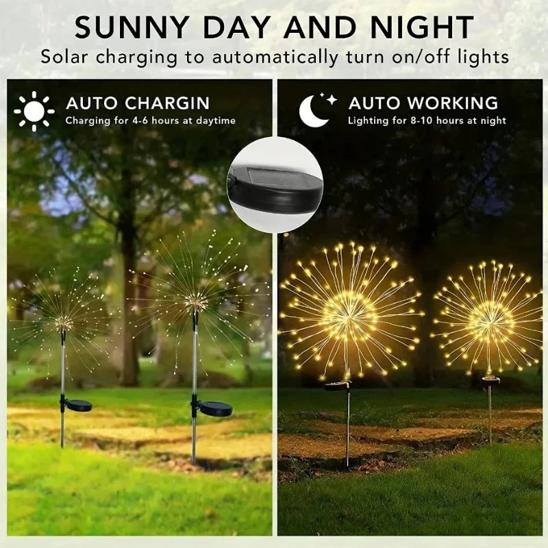 Solar Dandelion Firework Garden Light