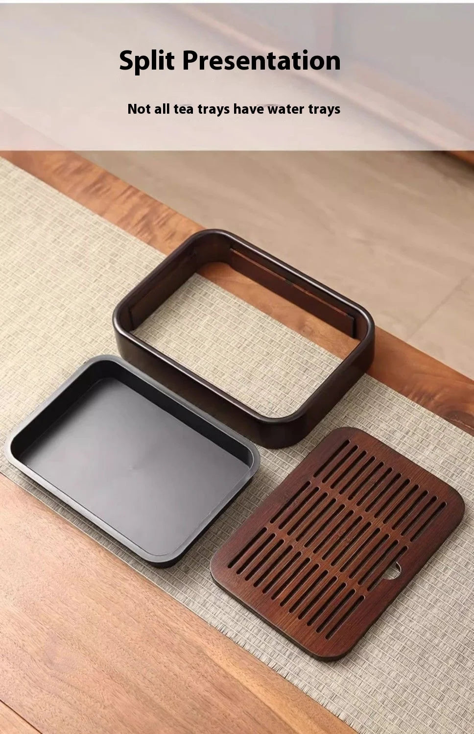 Bamboo Draining Tea Tray