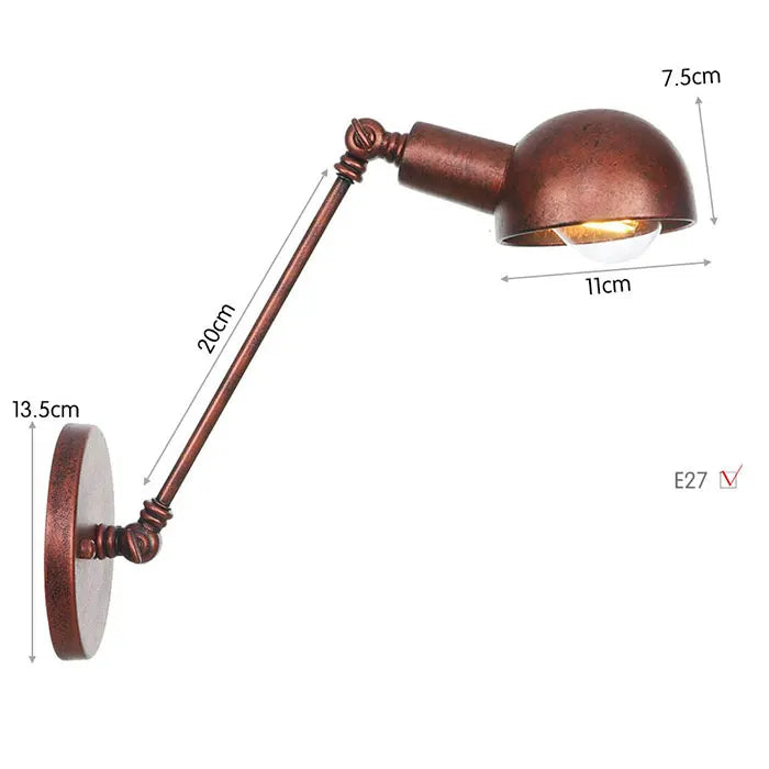Loft Industrial adjustable long swing arm Wall lamp Fixture Vintage