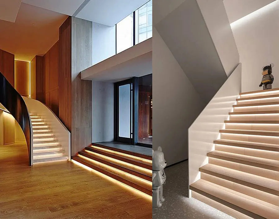 COB LED Strip PIR Motion Sensor Stair Lights Kit Step by Step Control