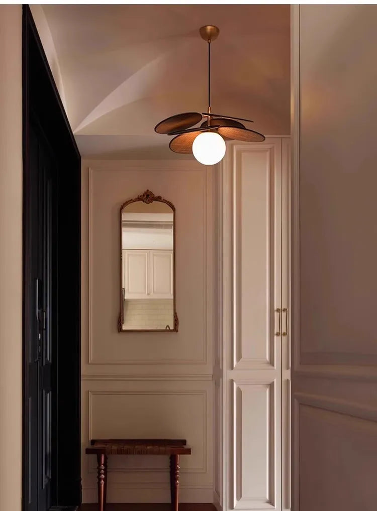 Rattan Weave Vintage Pendant Light