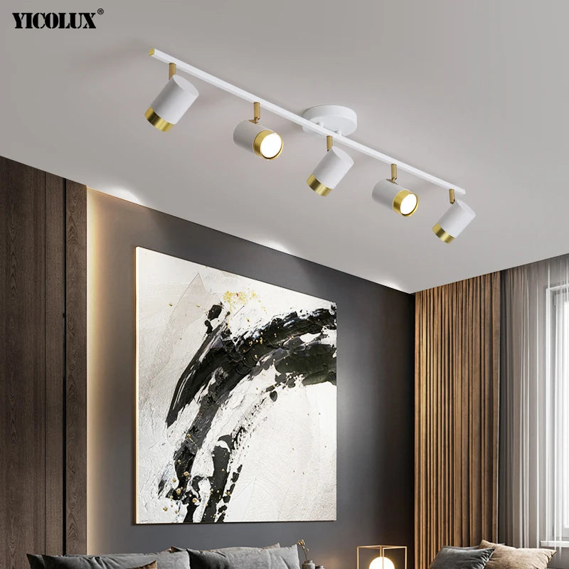 Long Linear LED Spotlight Chandelier