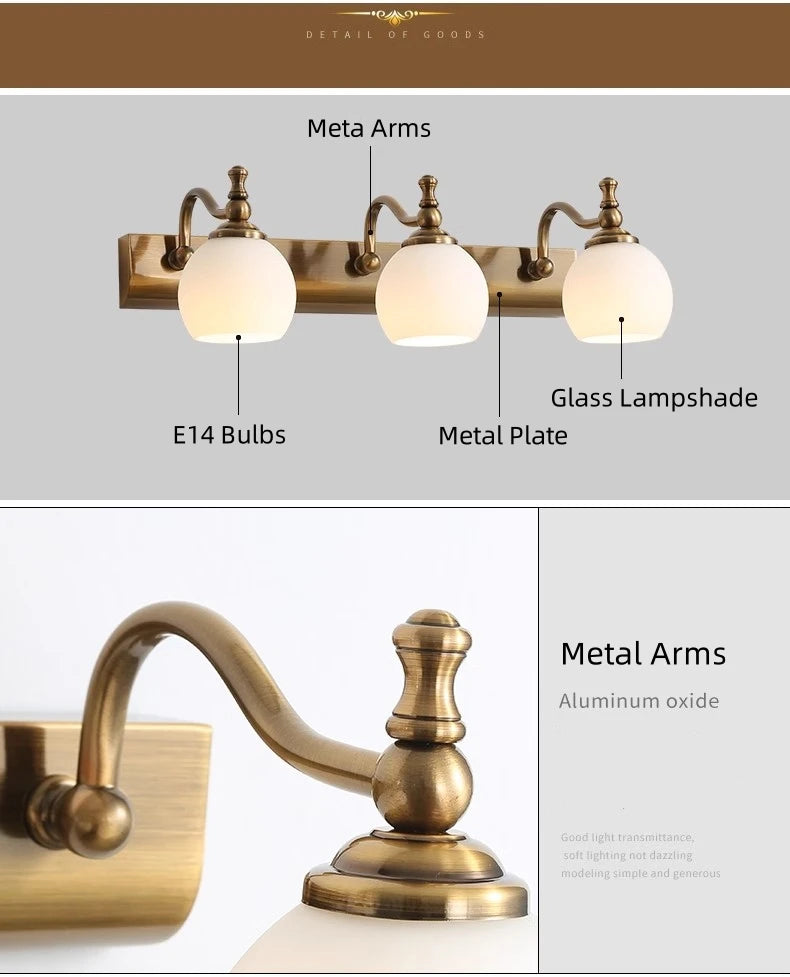 Multi-Head Vanity Mirror Light