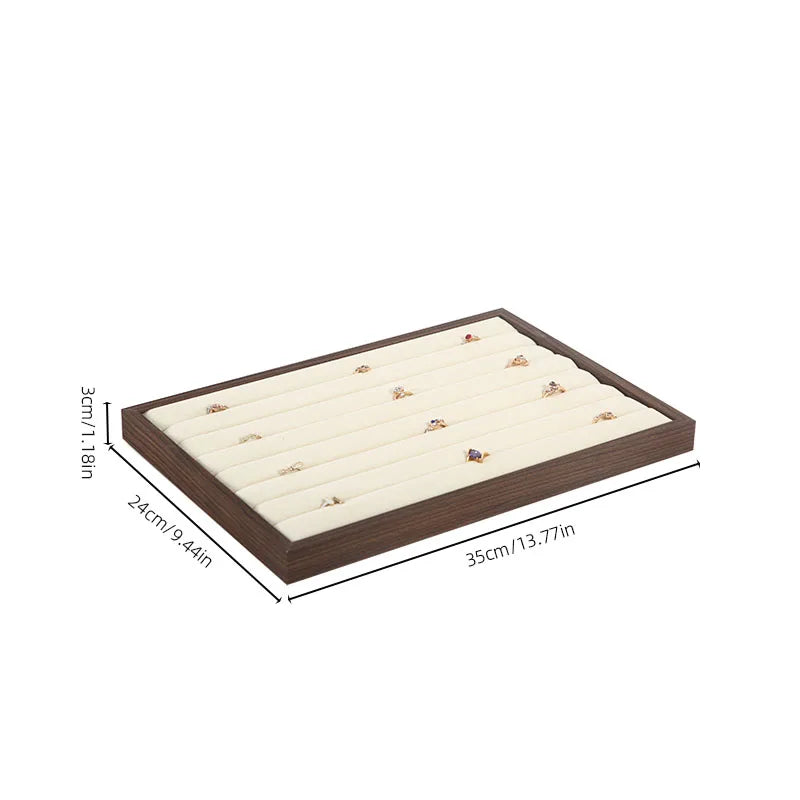 Walnut Jewellery Display Organiser Tray