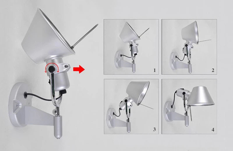 Modern LED Wall Lamp Telescopic Swing Arm E27 Living Room Sconce