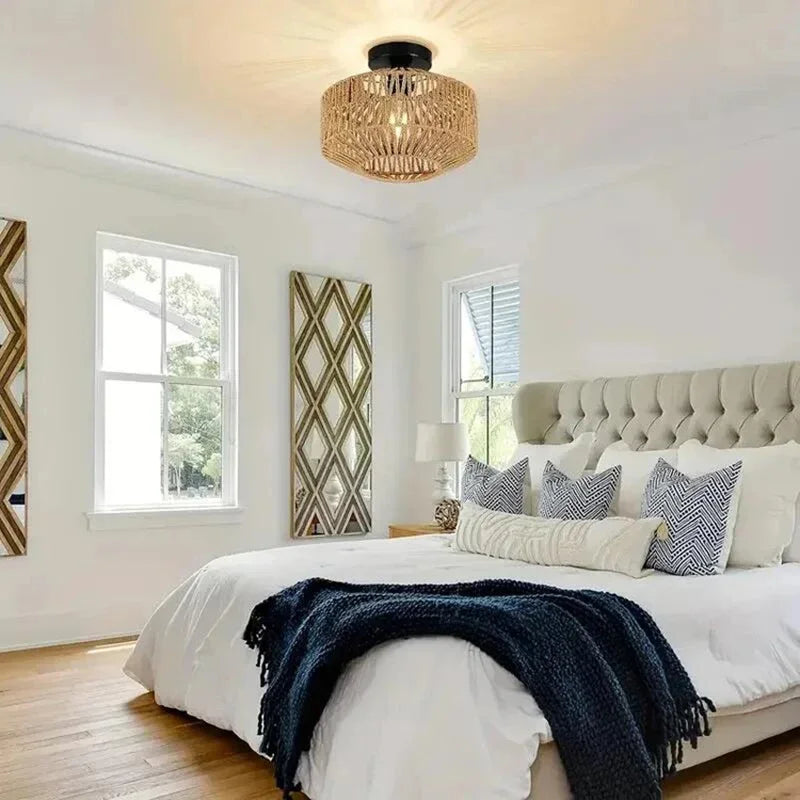 Natural Bamboo Rattan Ceiling Pendant