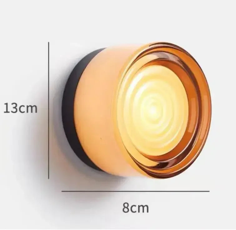 Modern Glass Round Wall Sconce