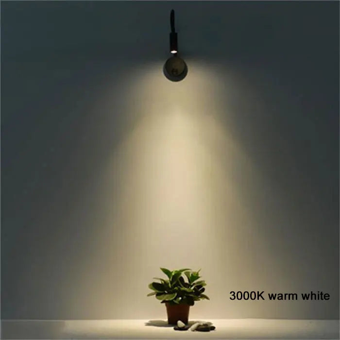 L40cm Long gooseneck 3W Led Wall Light Bedside Led Wall Lighting Black