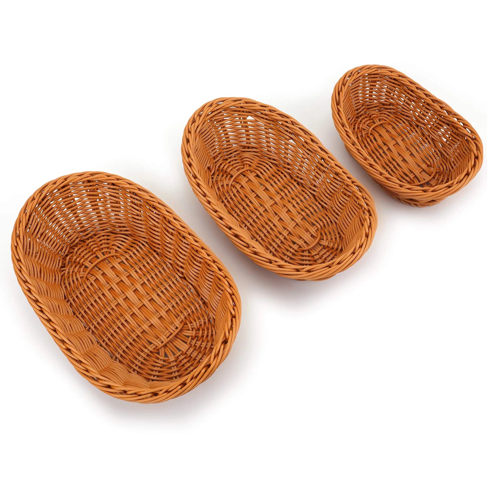 Oval Woven Wicker Bread Basket