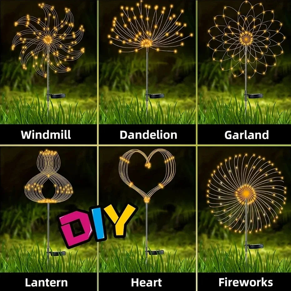 Solar Dandelion Firework Garden Light
