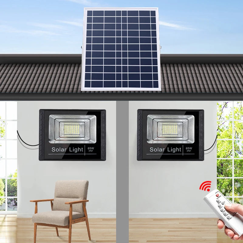 400W Solar Two-Head Flood Light