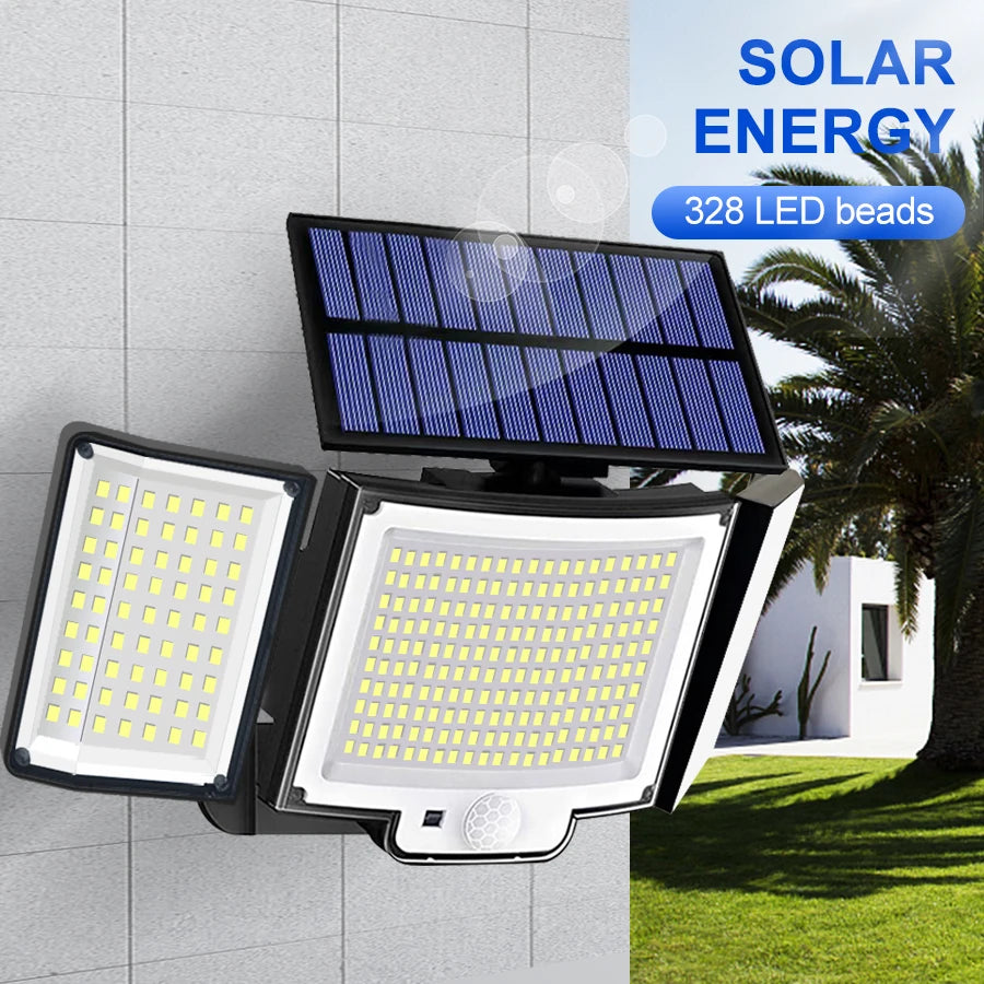 Solar Security Flood Light with Remote