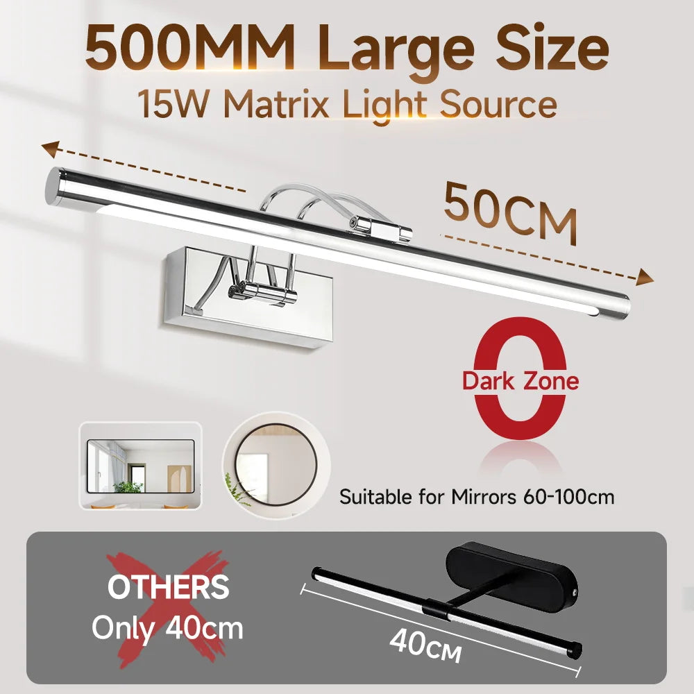 3 Color Mirror Vanity Lamp