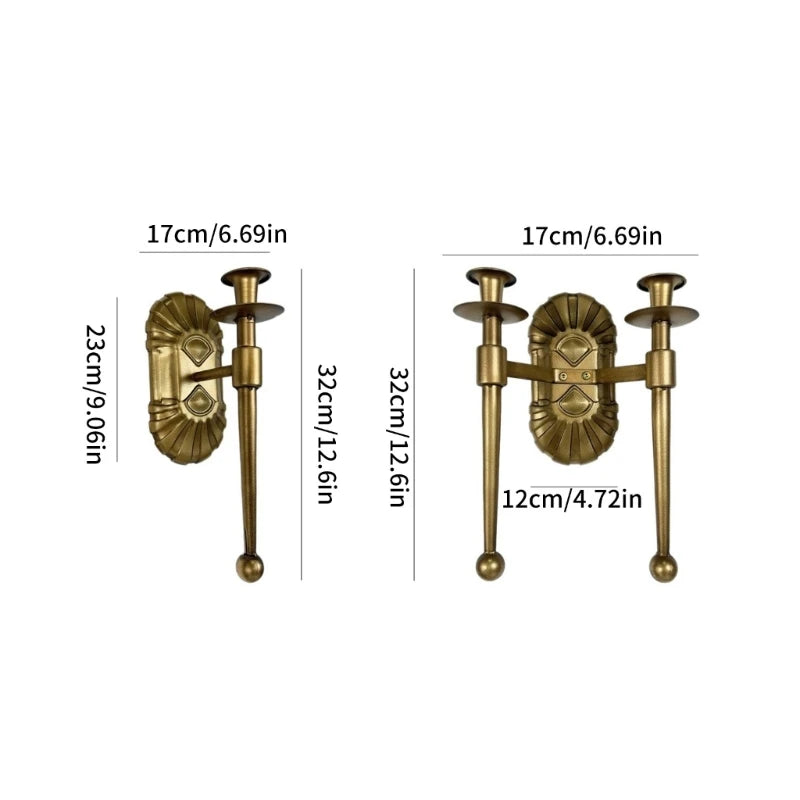 Sophisticated Wall Mount Holder European Antique Hanging Candlestick