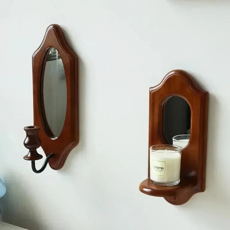 Vintage Solid Wood Wall Mirror