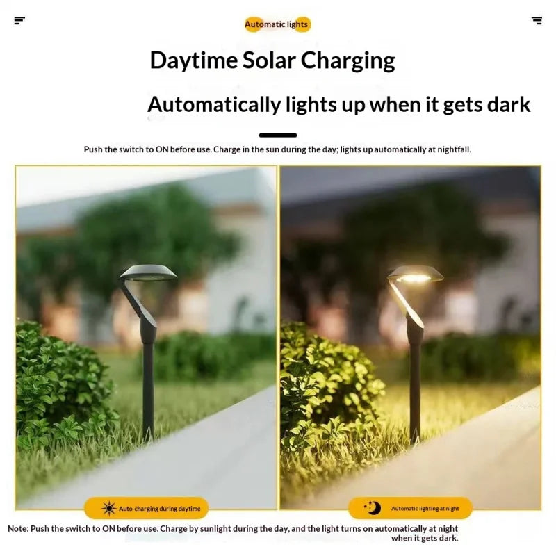 2pc Solar Energy Saving Lamp Super Bright Solar Lawn Lamp Waterproof