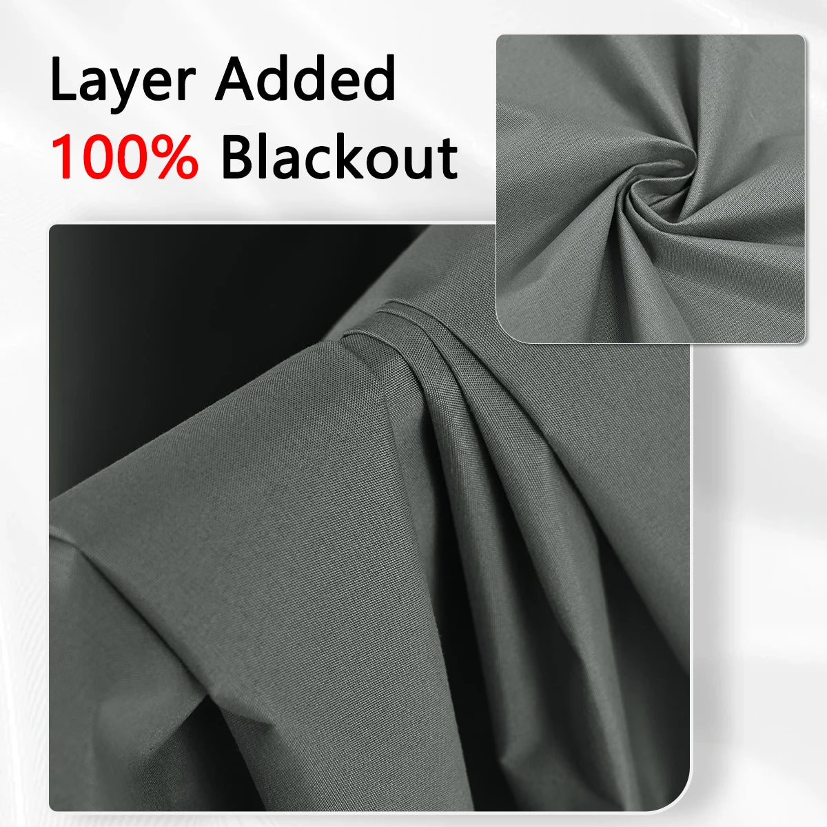 2pcs Modern 100% Blackout Curtain with Coated Lining, Curains