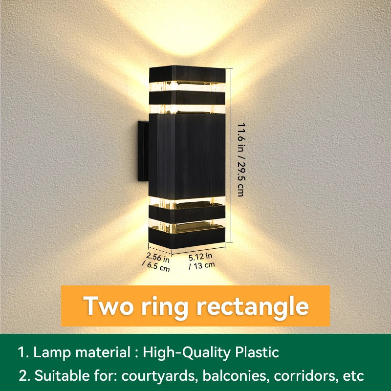 E27 Outdoor Up And Down Wall Sconce